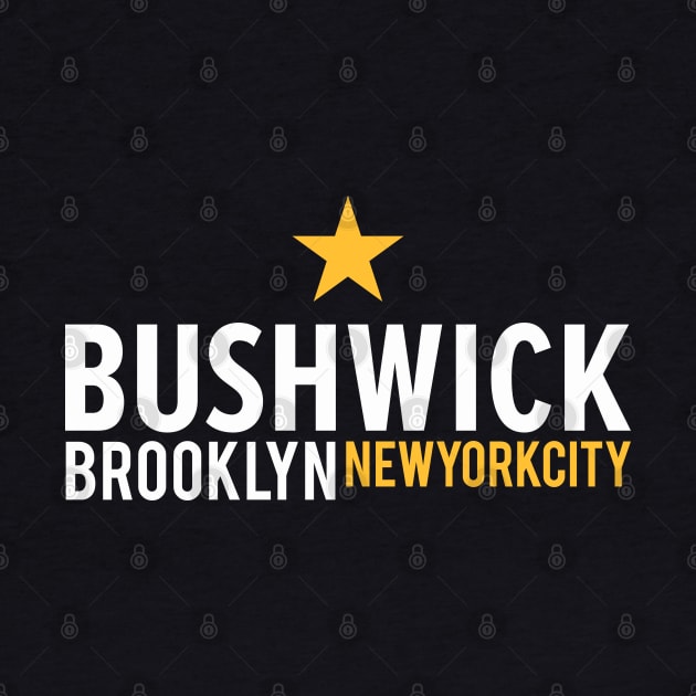 New York Brooklyn - Bushwick Brooklyn Schriftzug - Bushwick Logo by Boogosh